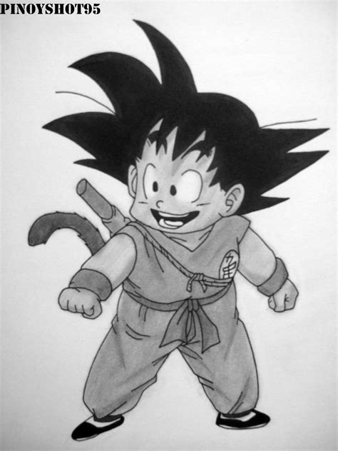 Kid Goku Drawings In Pencil