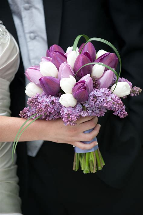 I Love Purple Flowers Tulip Bouquet Wedding Wedding Flowers Tulips