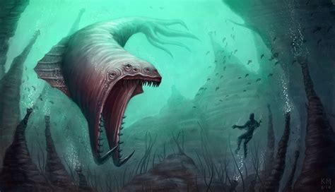 Monstre Aquatique Sea Monsters Deep Sea Creatures Ocean Monsters