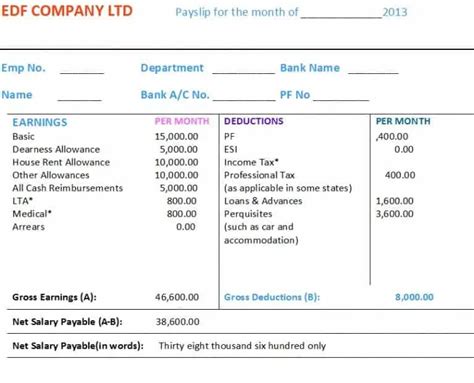 Top 14 Free Payslip Templates Word Excel Templates