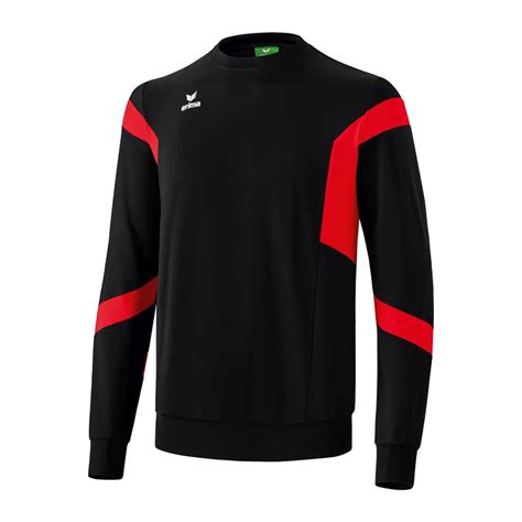 Erima Classic Team Sweat Shirt Blackred Fussball Teamsport Textil