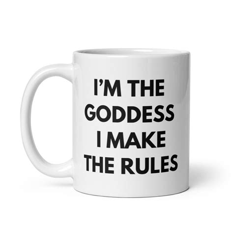 Goddess Makes Rules Mug Dominatrix Coffee Cup Mistress Mommy Domme T Slave Mistress Femdom