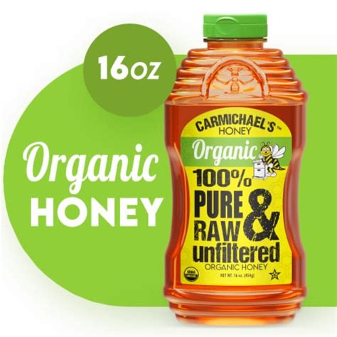 Carmichaels Honey Organic Raw And Unfiltered Honey 16 Oz Qfc