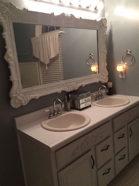 Large Framed Mirror Over Bathroom Vanity Large Framed Mirrors Quick Storage Organization Hacks
