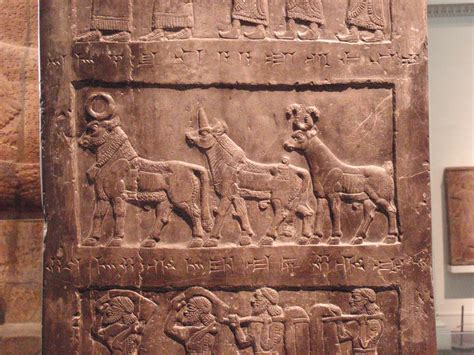 Detail Of Babylonian Relief At British Museum Of Antiquities Ancient