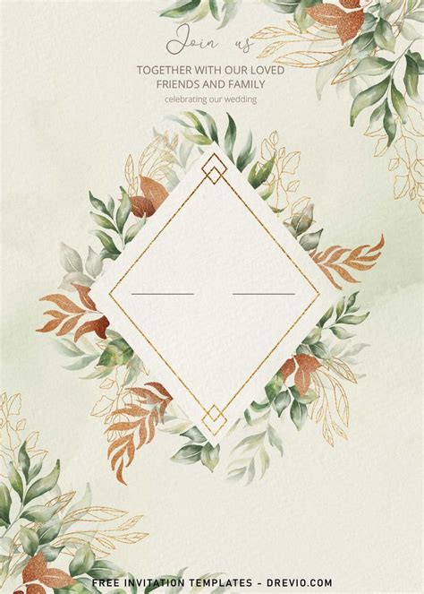 7 Aesthetic Spring Leaf Birthday Invitation Templates In 2021 Free