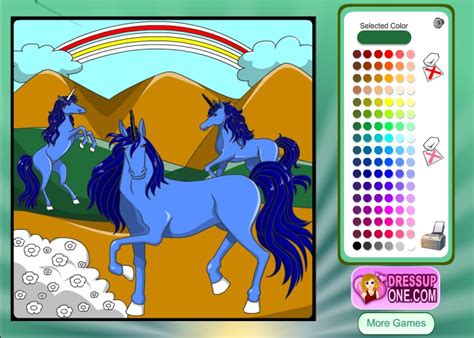 There are 741 coloring games on 4j.com. Unicorn Herd Coloring Game - Games For Girls Box