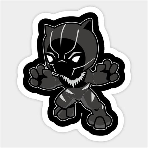 Kawaii Panther Black Panther Sticker Teepublic