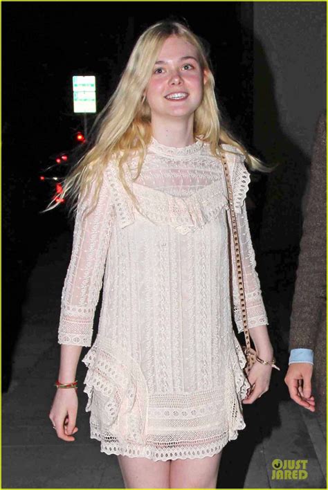 Photo Elle Fanning Teases The Cameras In Sheer Dress At Mr Chow 02 Photo 3062661 Just Jared