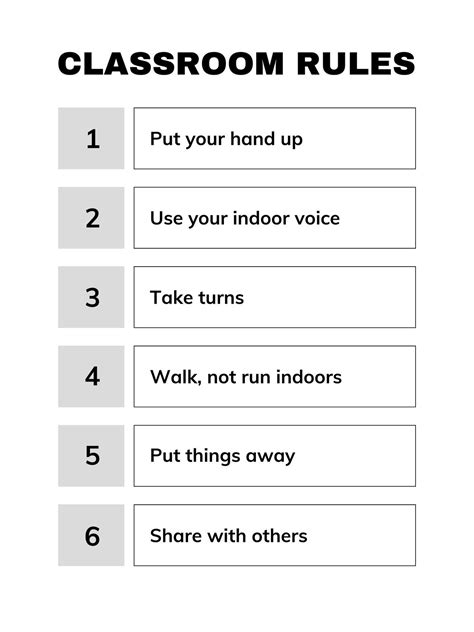 Free Printable School Rules Worksheets Printable Form Templates And