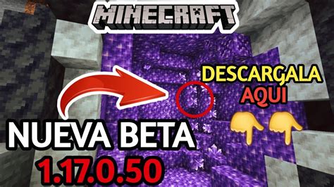 💥descargar Nueva Actualizacion De Minecraft 117050 Bedrock