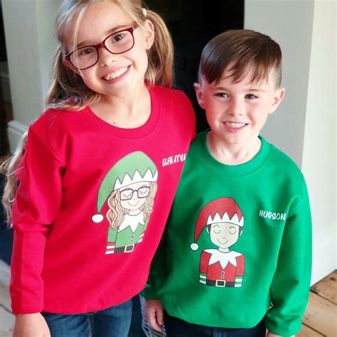 Personalised Selfie Elfie Childrens Christmas Jumper By Sydandco