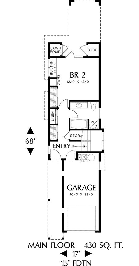 Plan 6989am Perfect Home Plan For A Narrow Lot Narrow Lot House