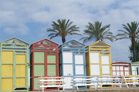 Colorful Beach Huts Stock Image Image Of Yellow Buildings 108189817