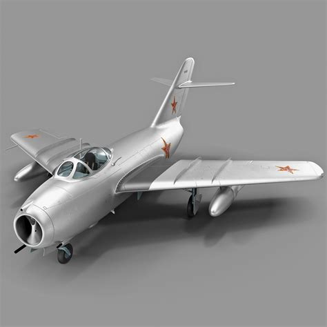 Jet Fighter Mig 15 3d Model