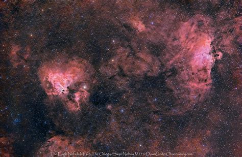 The Eagle Nebula M16 And The Omegaswan Nebula Another Stunn Flickr