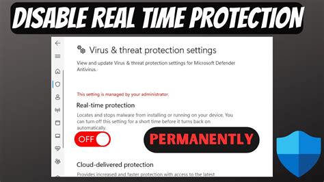 How To Permanently Disable Windows Defender Real Time Protection Youtube