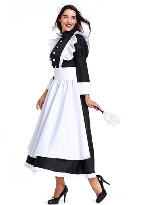 Adult Women Victorian Uk Maid Costume Lord Housekeeper Cosplay Clothing