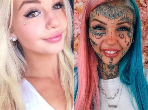 A Woman Who Has Spent On Tattoos And Body Modifications Looks Completely Different In