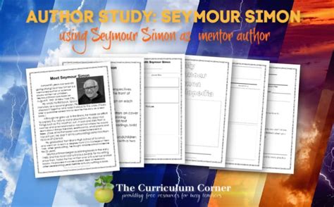 Author Study Meet Seymour Simon The Curriculum Corner 4 5 6