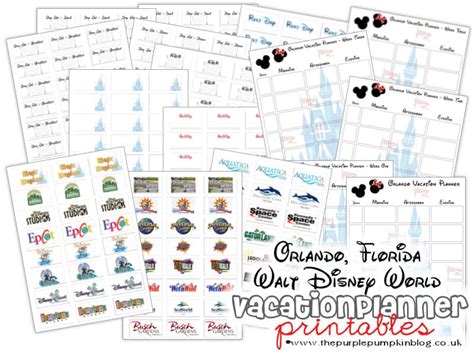 Orlando Walt Disney World Vacation Planner Free Printable