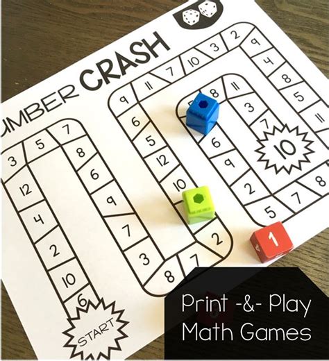 Print And Play Math Games Kindergarten Math Games Play Math