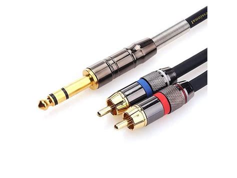 Rca To 14 Cable Quarter Inch Trs Jack To Rca 635mm Stereo To 2 Rca