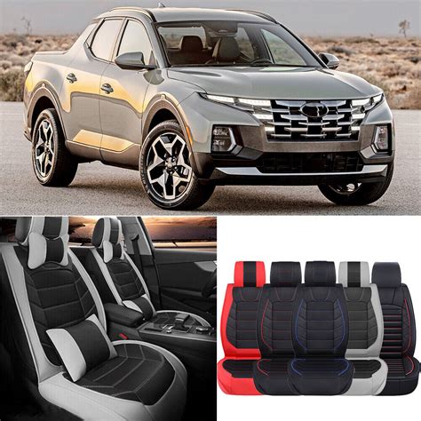 For Hyundai Santa Cruz 2022 2023 Car Seat Covers Full Set Leather 25