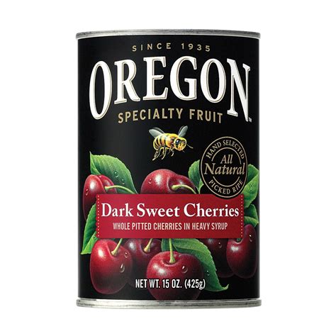 Oregon Fruit Whole Pitted Dark Sweet Cherries In Heavy Syrup Case Of