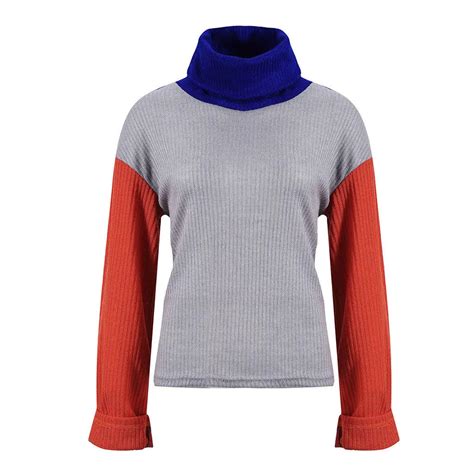Women Turtleneck Baggy Chunky Knitted Sweater Winter Warm Ladies Jumper
