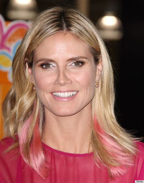 Heidi Klum Pink Hair The Supermodel Takes The Ombre Plunge Photos