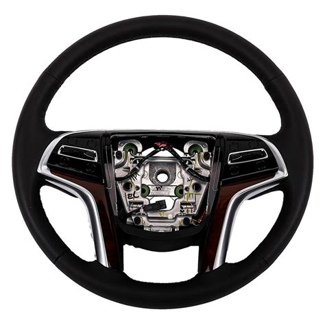 Acdelco® 84310987 4 Spoke Black Leather Wrapped Steering Wheel