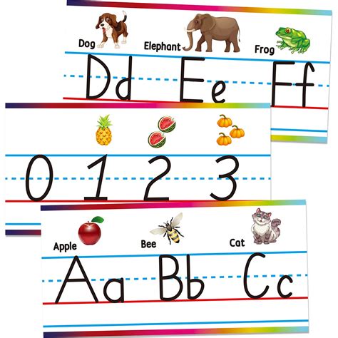 Buy Alphabet Bulletin Board Set For Classroom Abc And Numbers 0 10