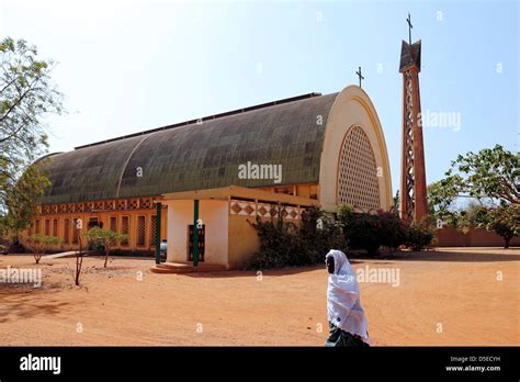 Roman Catholic Cathedral In Bobo Dioulasse Burkina Faso Africa Stock