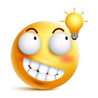 Lightbulb Animated Emoticons Emoji Images Funny Emoji