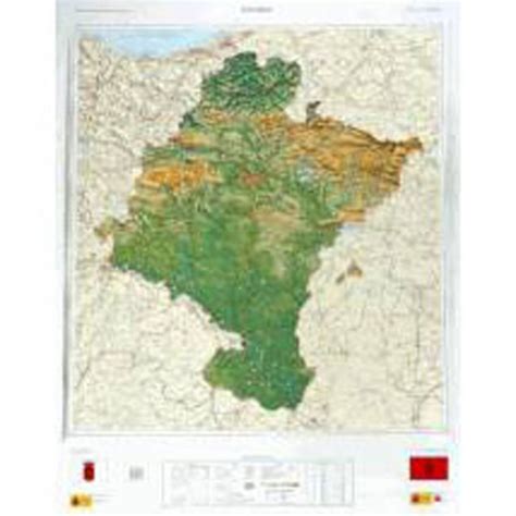 Mapa Navarra Relieve 1200000