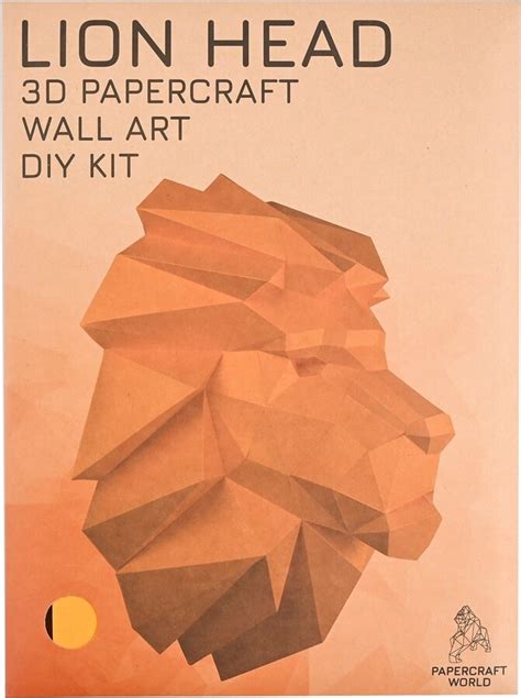 Papercraft World 3d Papercraft Wall Art Diy Kit Lion Head Kit Shopstyle