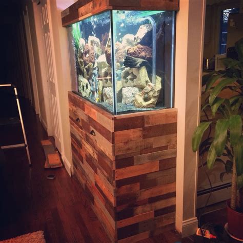 Pallet Faced 110 Gallon Fish Tank Fish Tank Aquarium Stand Diy