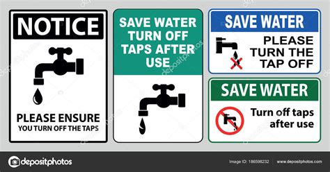 Save Water Sign Stock Vector Image By ©coolvectormaker 186598232
