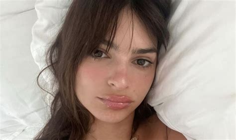 Emily Ratajkowski Posts Topless Snaps In Bed But Fans Notice Someone Celebrity News