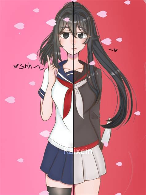 An Anime Girl With Long Black Hair Wearing A School Uniform