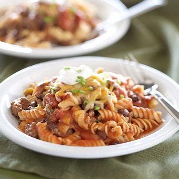 Especially if you have a smaller family, you'll how to make this beef and noodle casserole recipe: Easy Recipes: One-Dish Dinners | Diabetic Living Online | Mexican Beef Bake with Cilantro-Lime ...