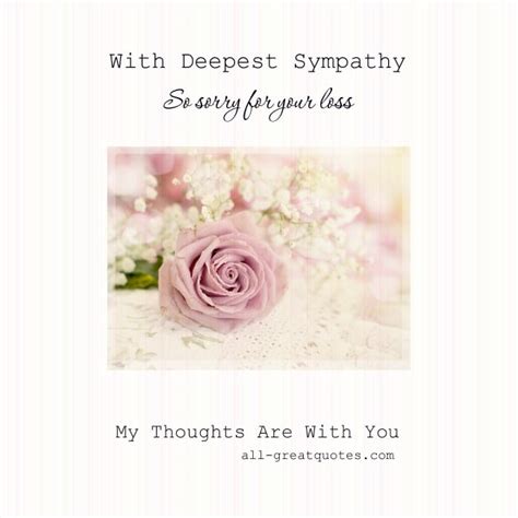 With Deepest Sympathy Free Sympathy Cards To Share