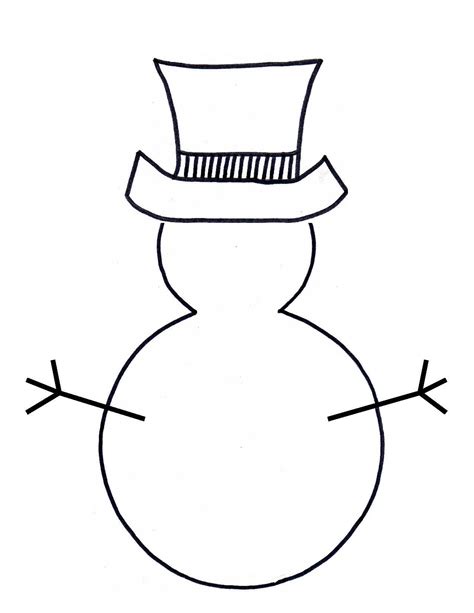 Make A Snowman At Home With Cut Out Snowman Template Printable 99