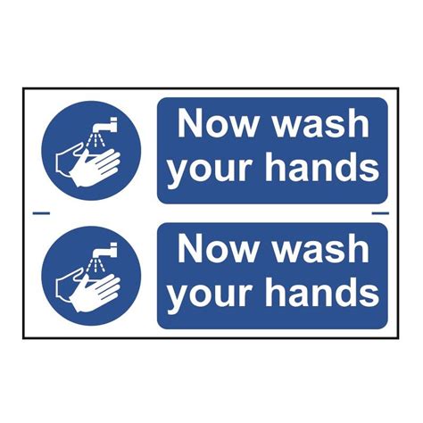 Now Wash Your Hands 200x300mm Sign Jones And Clark