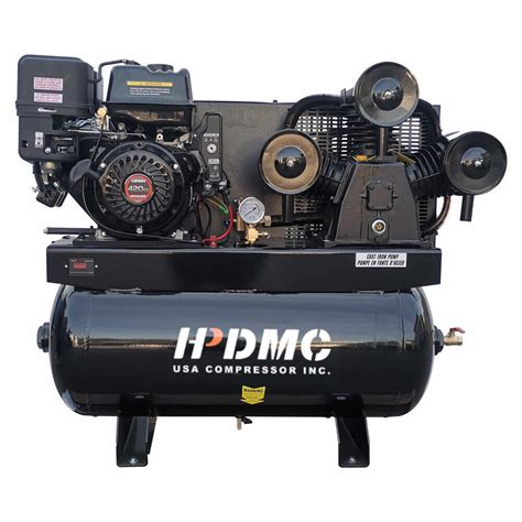 13hp Gas Engine Piston Air Compressor 3 Cylinder 30 Gallon 420cc 125psi