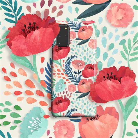 Poppies Samsung Galaxy S21 Ultra Case Floral Galaxy S20 Plus Etsy