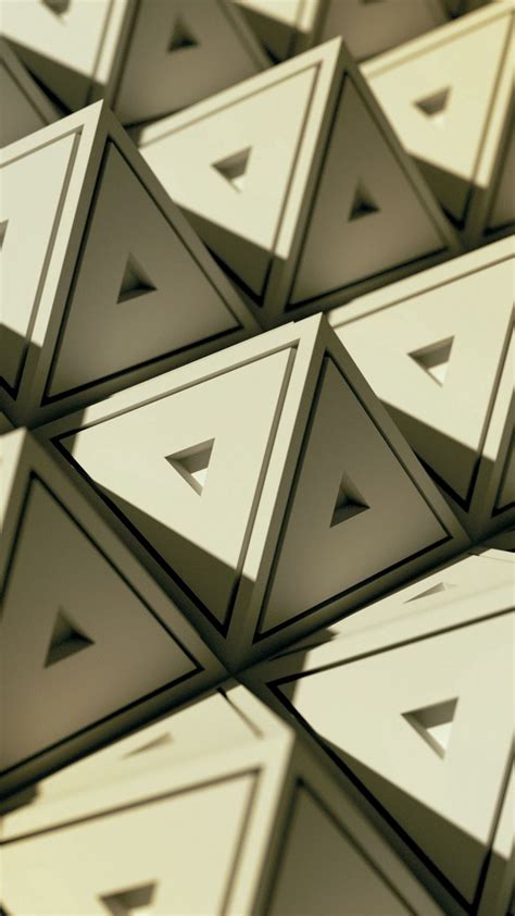 Download Wallpaper 938x1668 Pyramids Triangles Geometry 3d