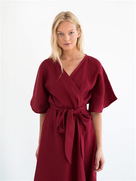 Mary Linen Wrap Dress Love And Confuse