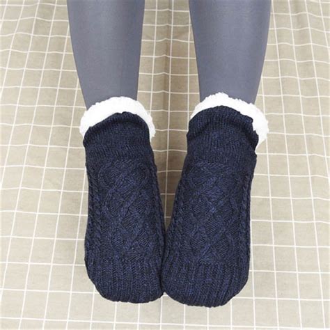 Weloille Womens Winter Super Soft Warm Cozy Fuzzy Fleece Lined With Grippers Slipper Socks